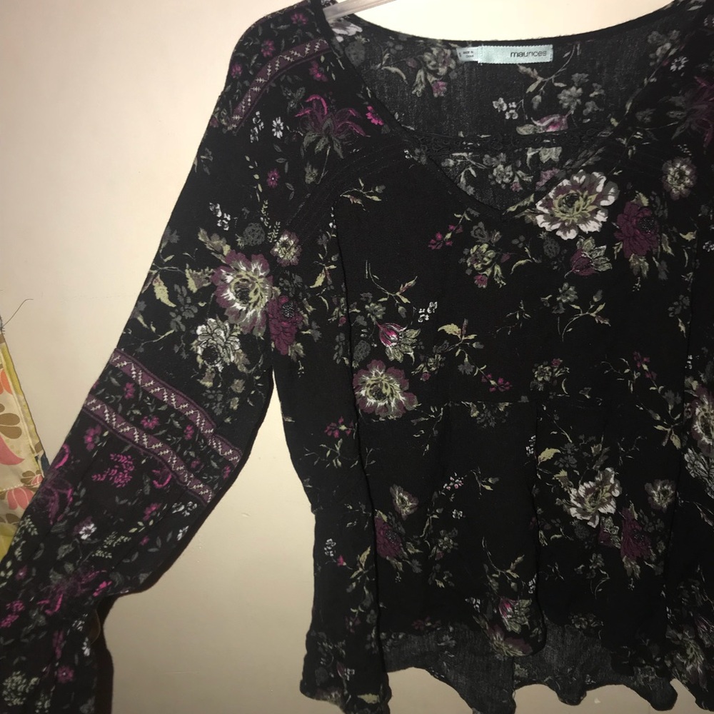 Maurices - Black thin long sleeve blouse!